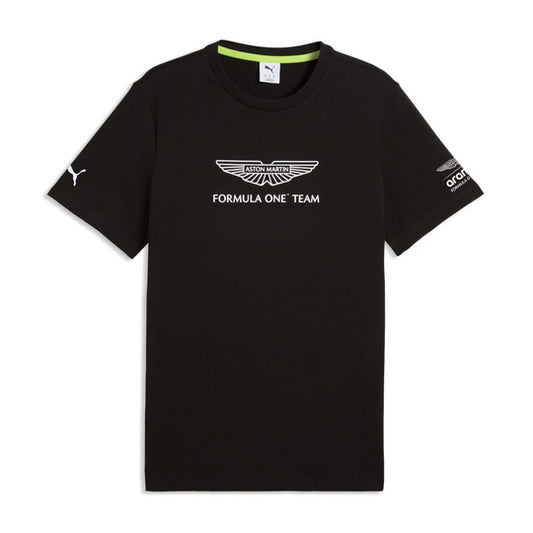 2026 Aston Martin Aramco F1 Mens Large Logo T-Shirt Black