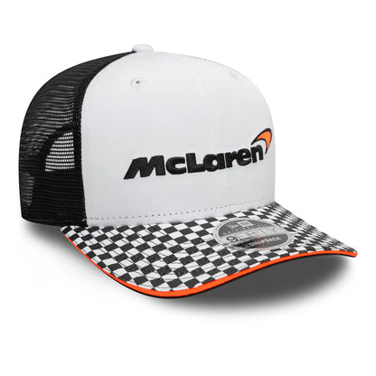 McLaren Racing Checkered Visor White 9FIFTY Snapback Adjustable Cap