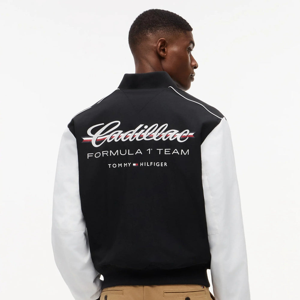 Cadillac F1 X Tommy Hilfiger Bomber Jacket Men's - Black/White