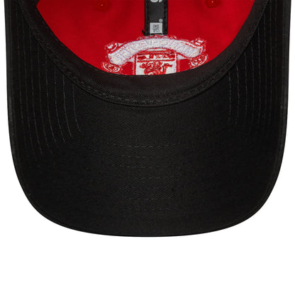 Manchester United Bar Stripe 9Twenty Cap Adults - Scarlet/Black