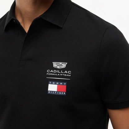 Cadillac F1 X Tommy Hilfiger Logo Polo Mens - Black