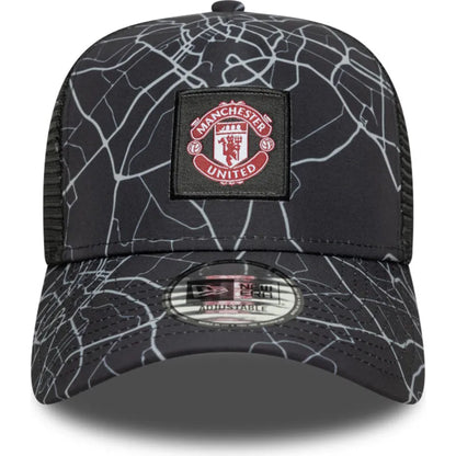 Manchester United All over print A-frame Adult Trucker Cap - Black
