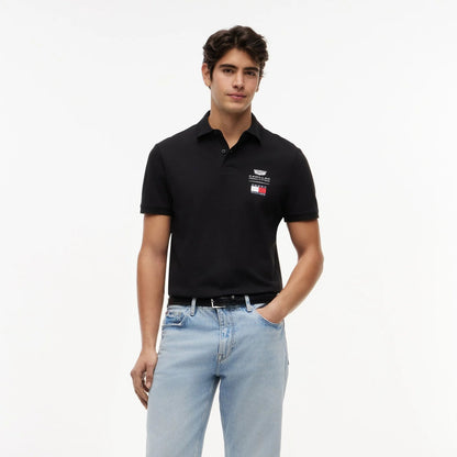 Cadillac F1 X Tommy Hilfiger Logo Polo Mens - Black