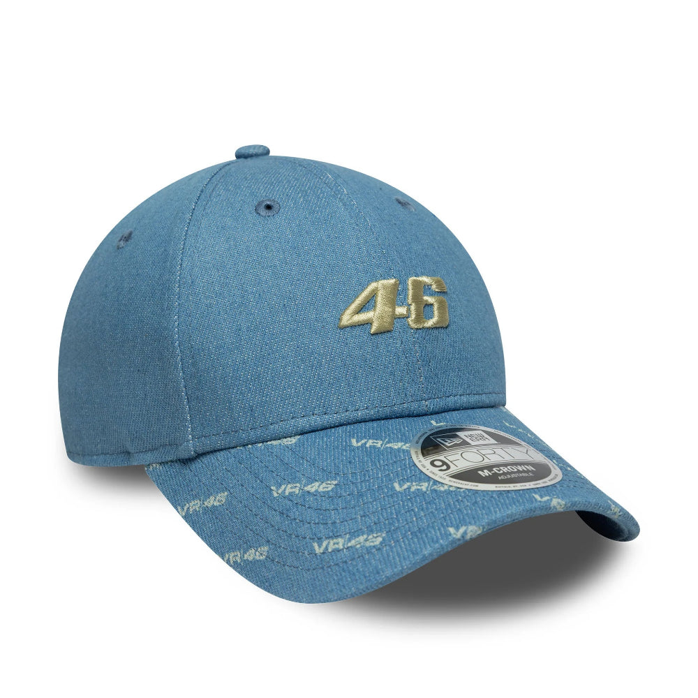 VR46 Denim 9Forty Cap Mc Adults - Open Blue