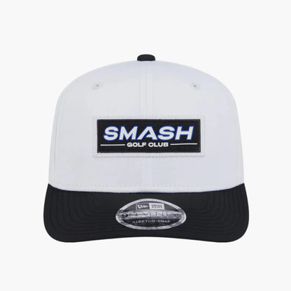 Smash Patch LIV Golf 2025 White 9SEVENTY Stretch Snap Adjustable Cap