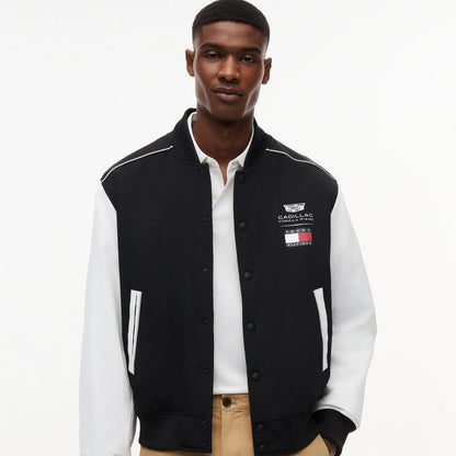 Cadillac F1 X Tommy Hilfiger Bomber Jacket Men's - Black/White