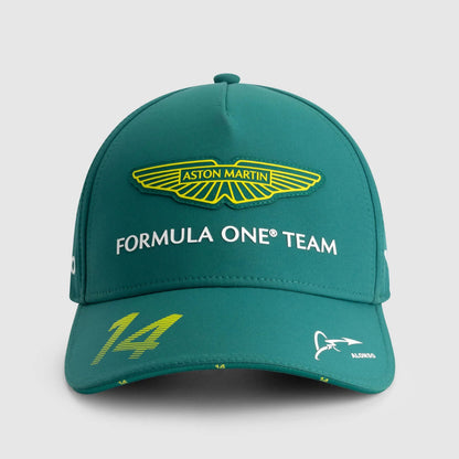 Aston Martin F1 2025 Alonso Team Racing Green Adjustable Cap - Kids