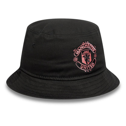 Manchester United Seasonal Bucket Hat Adults - Black/Pastel Pink
