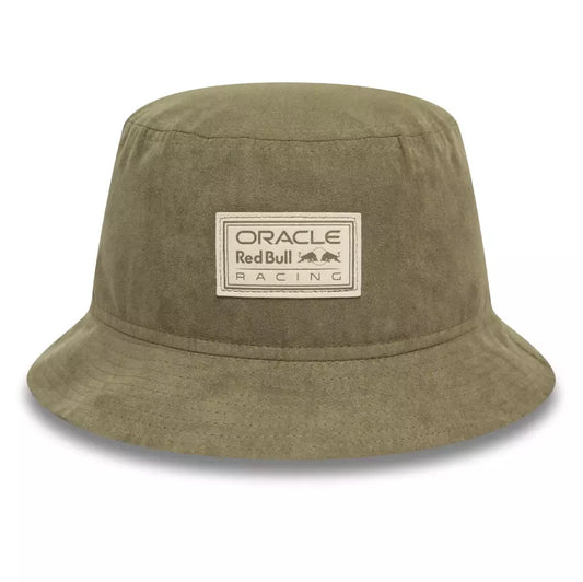 Red Bull Racing Faux Suede Bucket Hat - Olive - Unisex