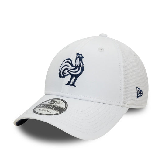 New Era French Federation Of Rugby Training Mesh 9Forty White Cap