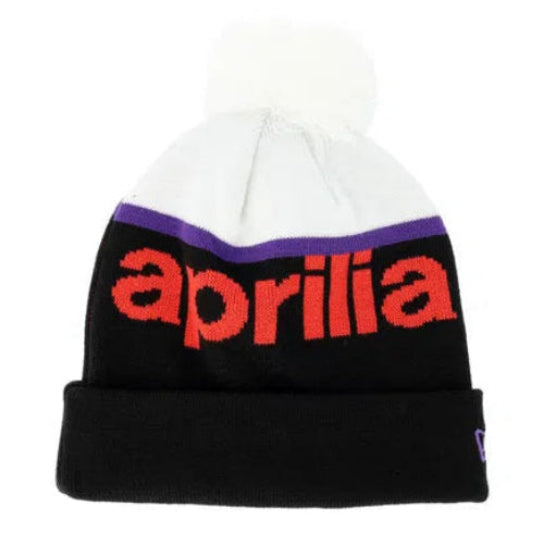 Aprilia Wordmark Knit Black Pom