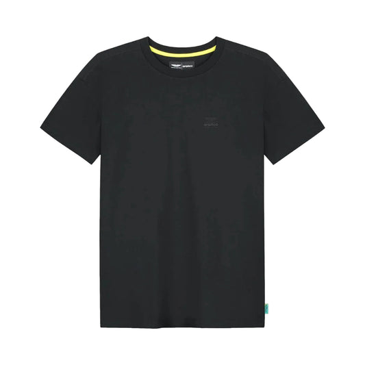 2026 Aston Martin Aramco F1 Mens Stealth Logo T-Shirt Black