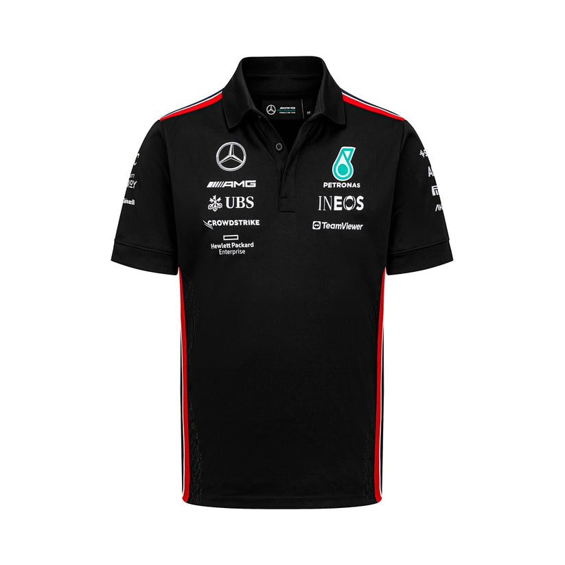 2023 Mercedes-AMG Petronas F1 Mens Team Polo Shirt - Black – Xcelerate ...