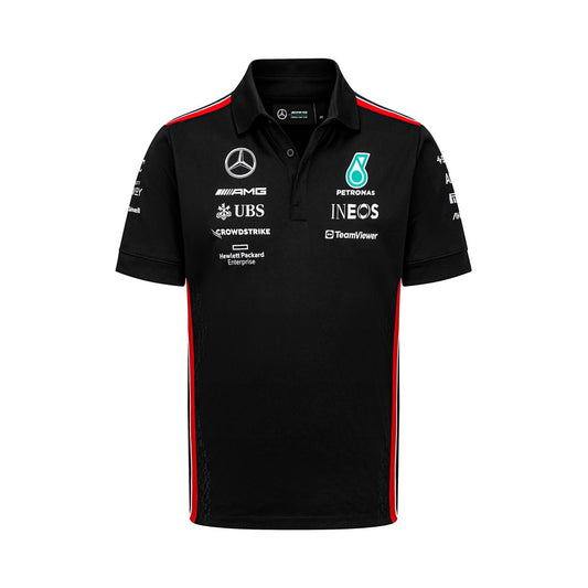 2023 Mercedes-AMG Petronas F1 Mens Team Polo Shirt - Black