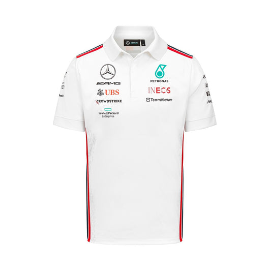 2023 Mercedes-AMG Petronas F1 Mens Team Polo Shirt - White
