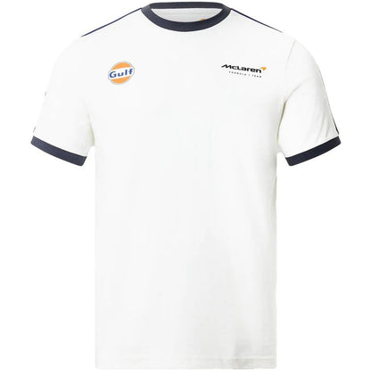 McLaren F1 Gulf Ringer Men's Taper T-Shirt - White